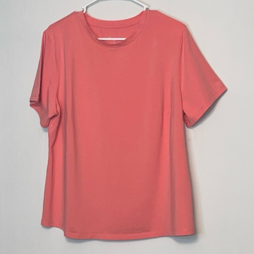 A New Day Women’s Size XXL Slate Pink Stretch Top Soft Pullover Short Sleeve